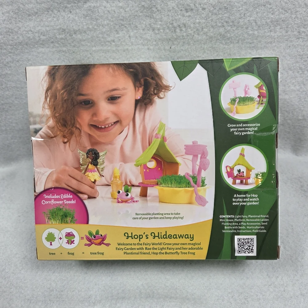 My Fairy Garden Hop's Hideaway Playset with 11 Pieces Grow Seeds Cute Fairy Doll